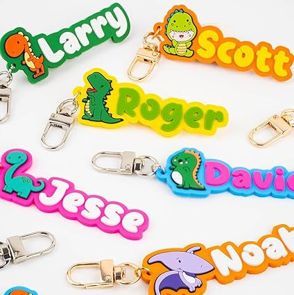 Personalized Dinosaur Keychain