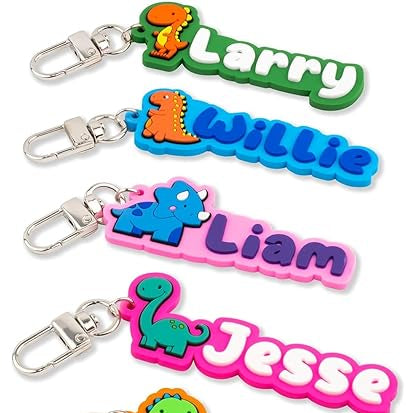 Personalized Dinosaur Keychain