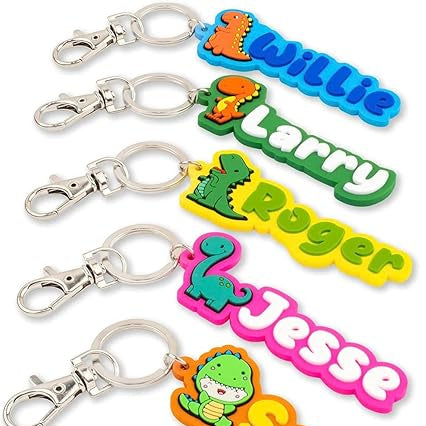 Personalized Dinosaur Keychain