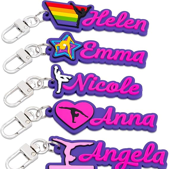 Personalized Gymnast Gymnastics Keychain