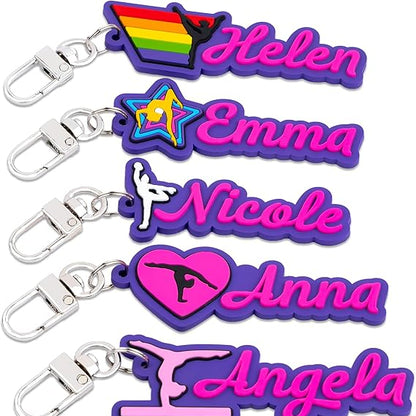 Personalized Gymnast Gymnastics Keychain