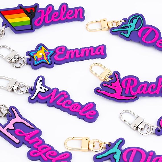 Personalized Gymnast Gymnastics Keychain