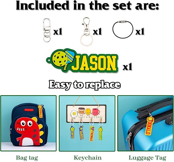 Personalized Pickleball Keychain