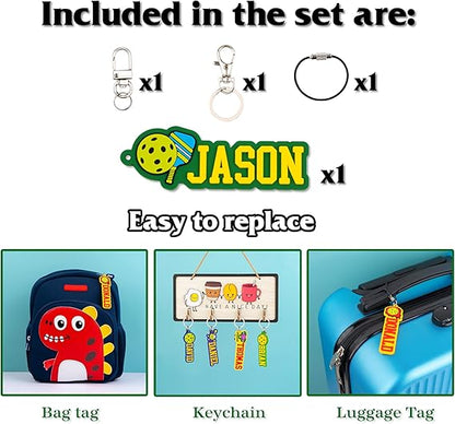 Personalized Pickleball Keychain