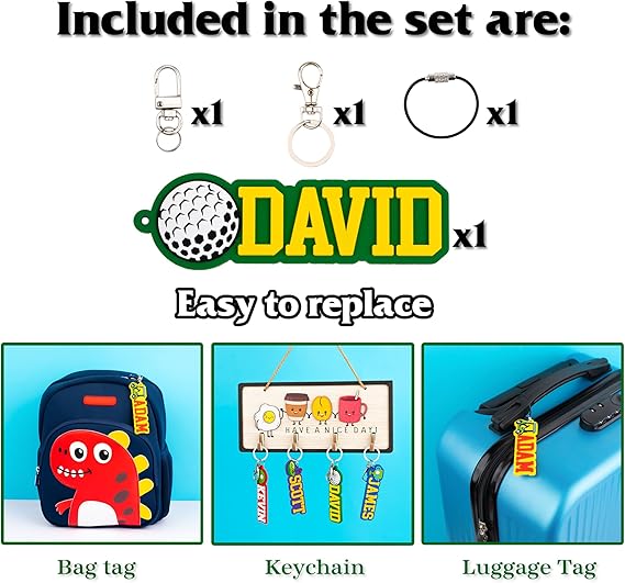 Personalized Sports Golf Keychain